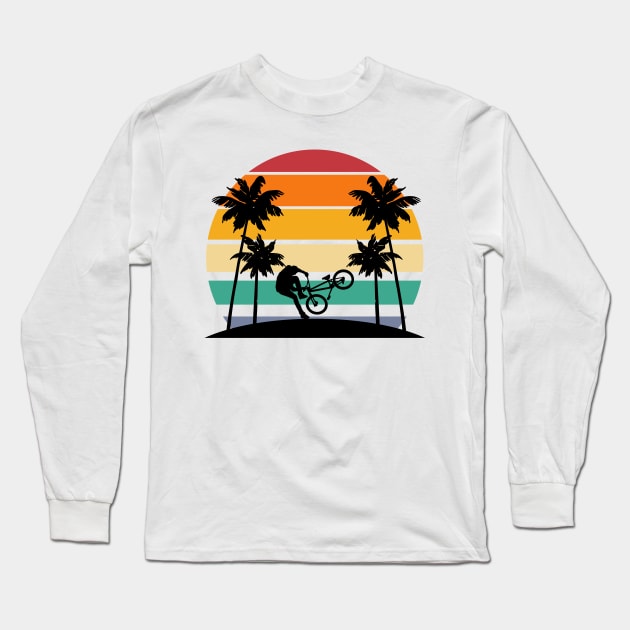 Mountain Biking Retro Long Sleeve T-Shirt by elhlaouistore